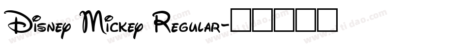 Disney Mickey Regular字体转换